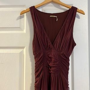 Max Studio Silk tulle dress with ruching